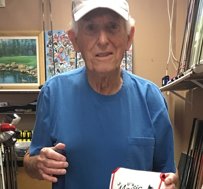 Mr. Bob B. after just purchasing a face-on putter at the USA Golf Masters storefront in El Cajon, California.